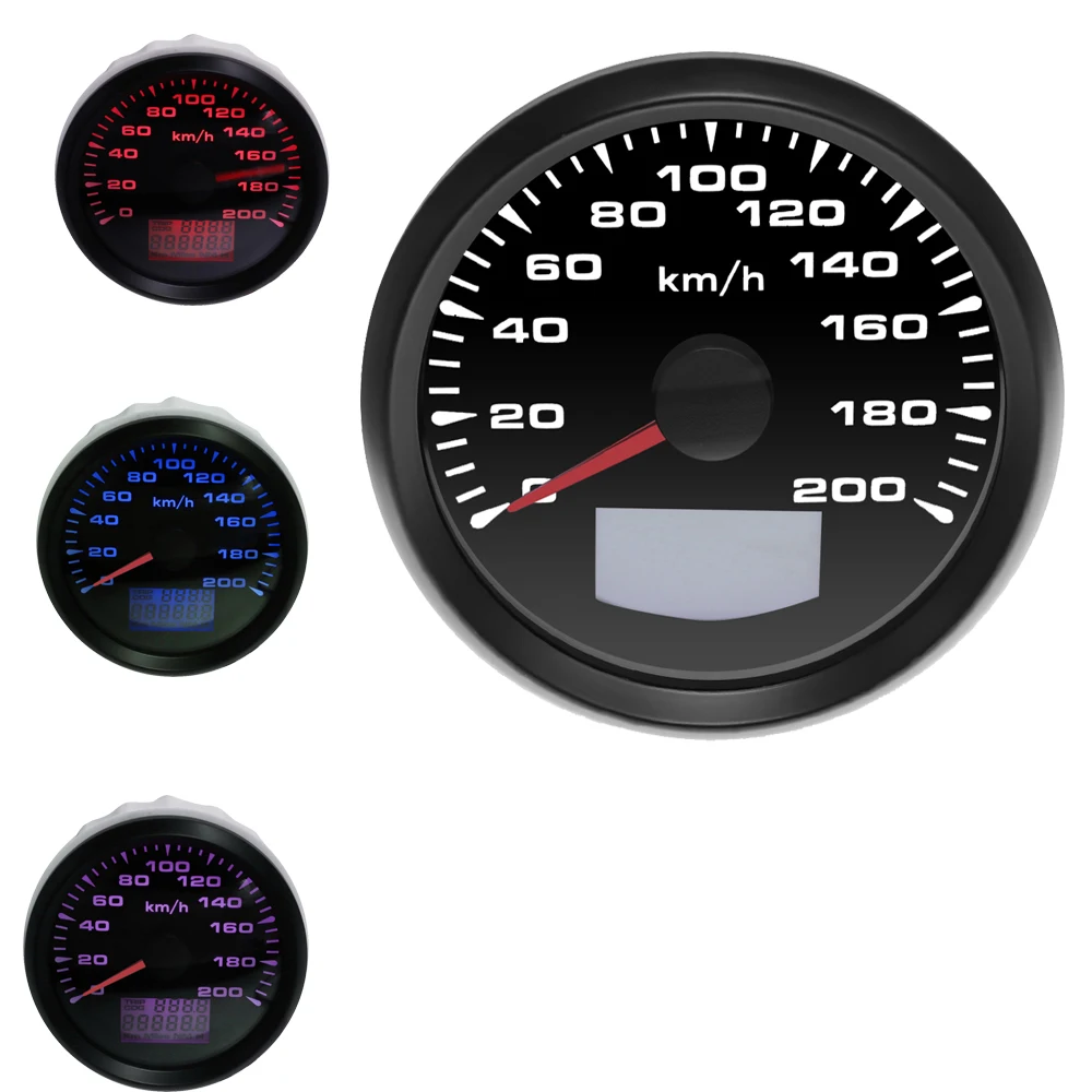 85 мм водонепроницаемый цифровой GPS спидометр 120 км/ч 200 одометр для авто судового