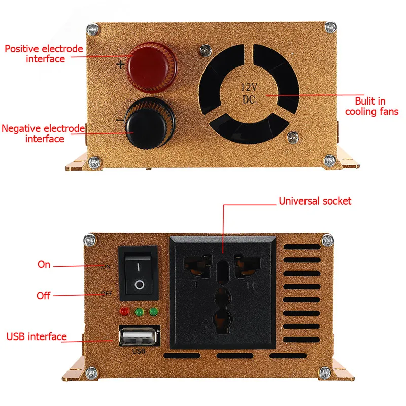 Автомобильный инвертор 2000 Вт 12 В постоянного тока фотоэлектрический/240-В