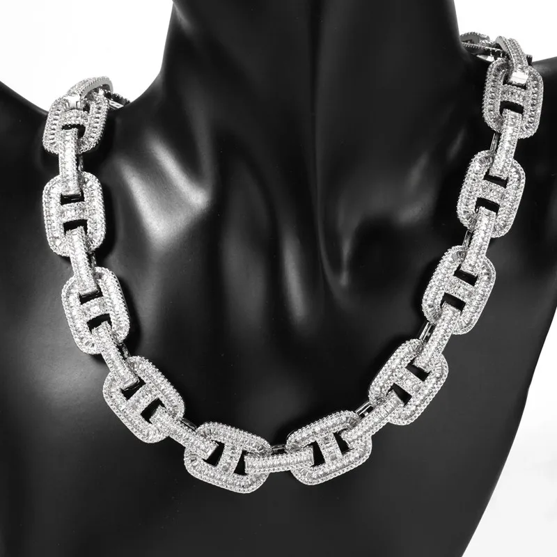 

Hip-hop zircon men and women couples simple necklace 210327-48
