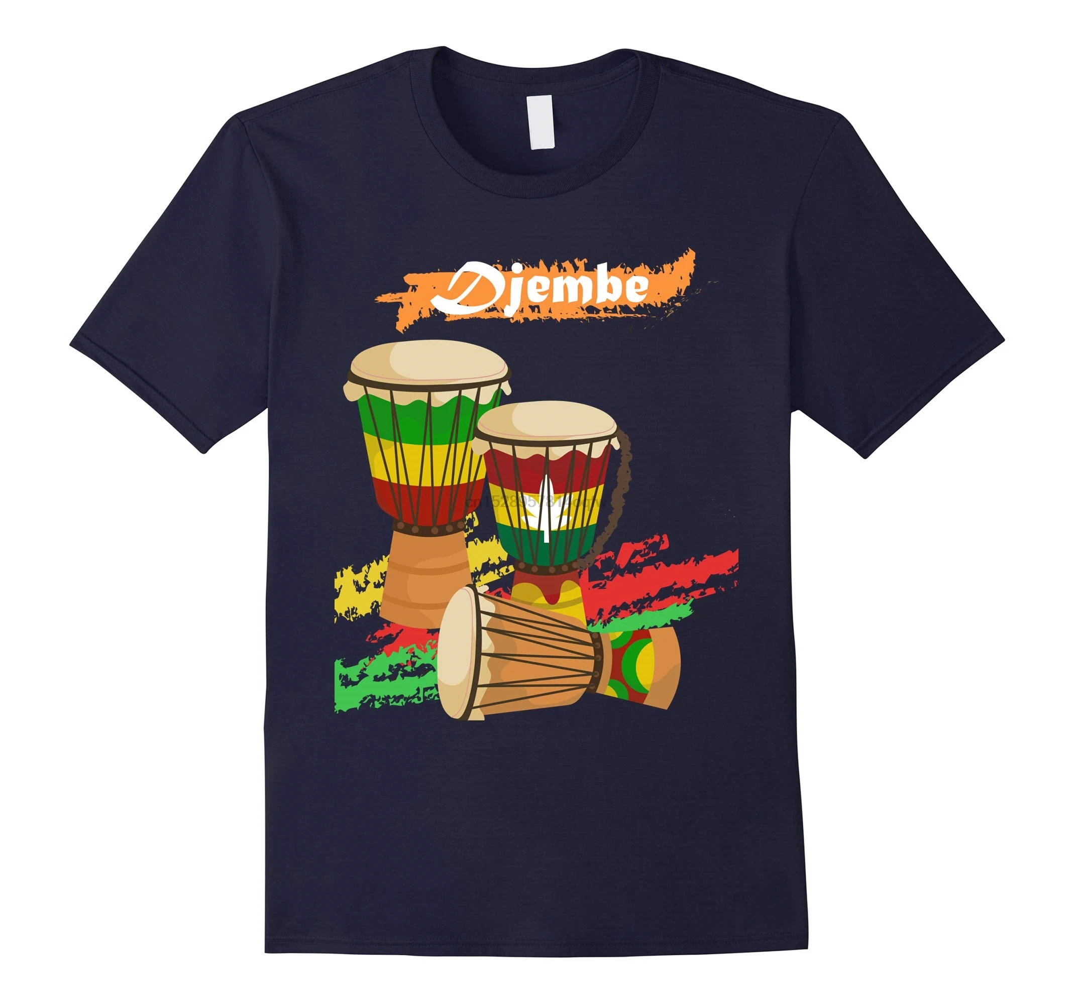 Мужская футболка мужская крутая Djembe африканская барабанная подарок идея для