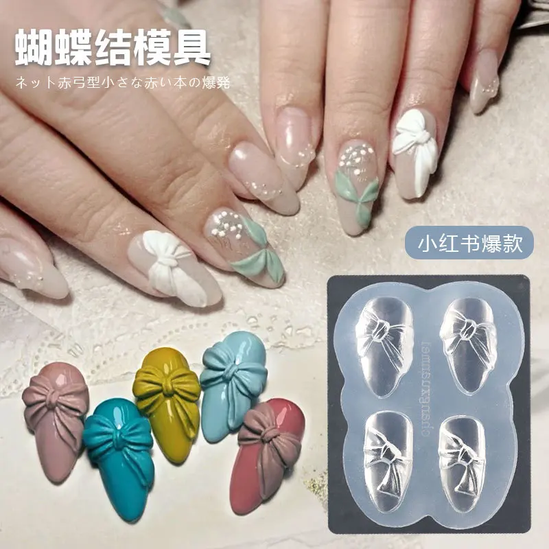 

3 types of nail art silicone molds candy bear jelly 3D sleeping baby carved geometric design nail phototherapy manicure tool
