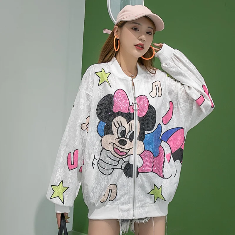 Куртка Женская бейсбольная с принтом Микки Маус | одежда