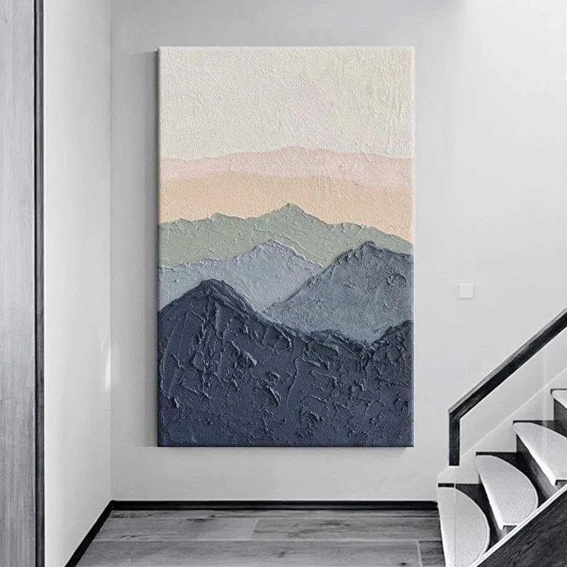 

Cuadros Para Salon Quadros Decoração Parede Sala Mountain View Hand Painted Canvas Oil Painting Room Decor Accessorie No Framed