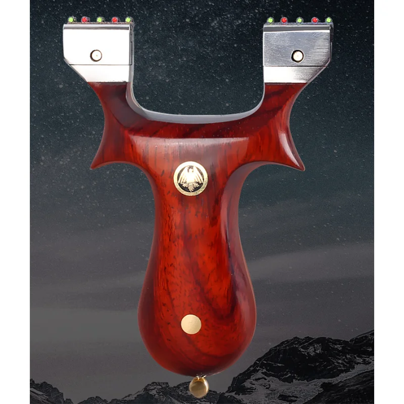 

New high-quality titanium alloy shooting slingshot outdoor fast installation rubber band patch high precision hunting slingshot