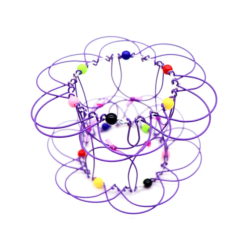 

Fidget Toys Decompression Flexible Flower Basket Soft Steel Magic Iron Ring Ornament Stress Relief Toy Juguetes Kids Toy