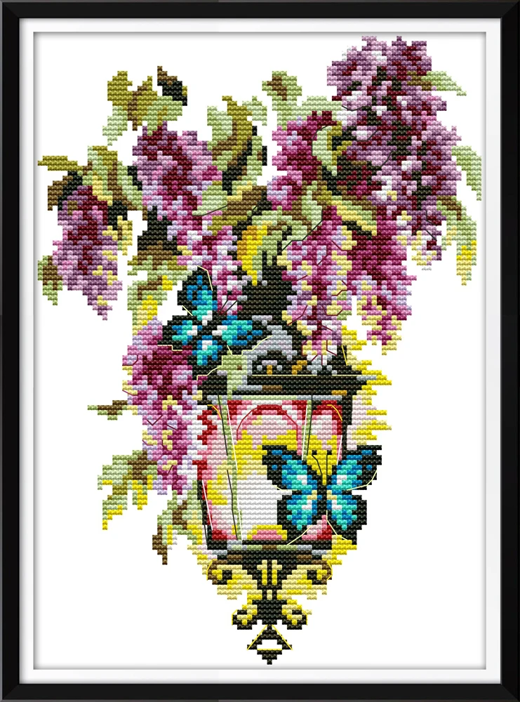 Joy Sunday свет очарования вышивки крестом H794H795H796 14CT 11CT Счетный штампованный декоративный Домашний Светильник и цветы вышивки крестом