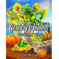 country autumn coloring book featuring charming autumn scenes beautiful farm animals and relaxing country landscapes 25 page