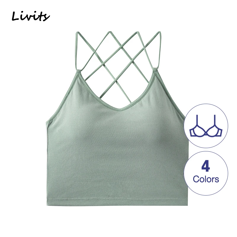 Бюстгальтер-Топ женский с открытой спиной и V-образным вырезом | Женская одежда