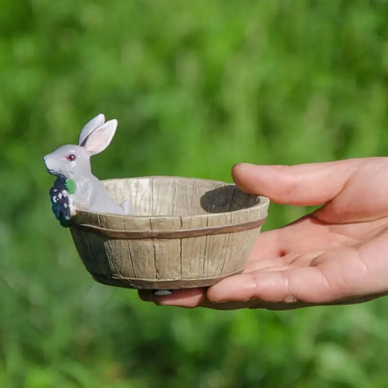 

Easter Rabbit Flowerpot Succulent Plant Cactus Resin Cute Animal Fleshy Country Style Pots Garden Home Decor Desk Ornament