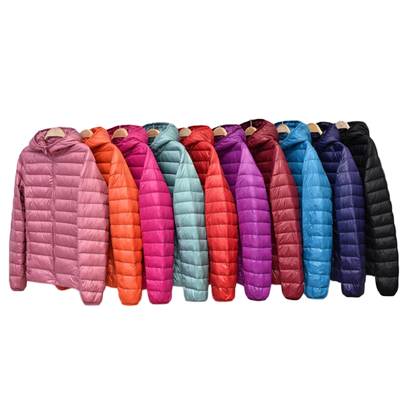 Пуховик женский стеганый на утином пуху Осень-зима размера плюс 2020 | Женская