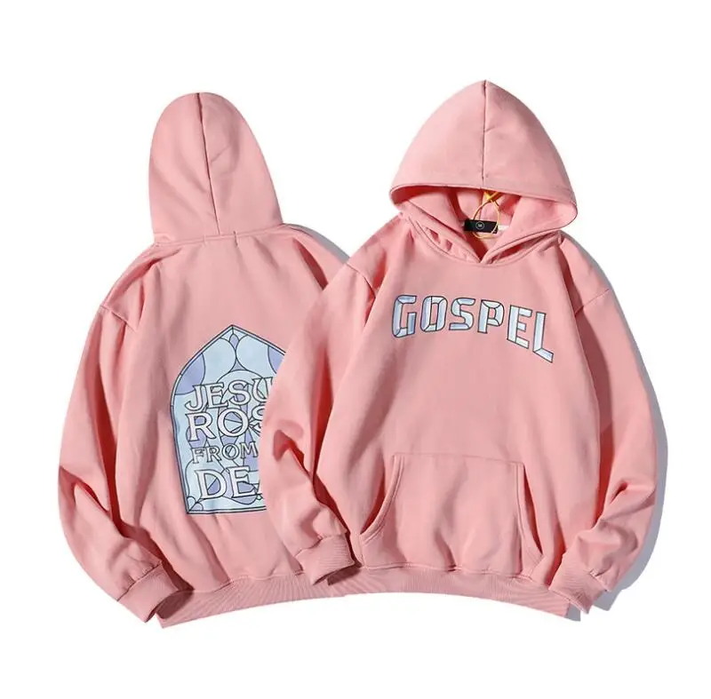 

Justin Bieber pink GOSPEL hoodie for men sweatshirts high-quality autumn women hoodies pull homme sweat men clothing