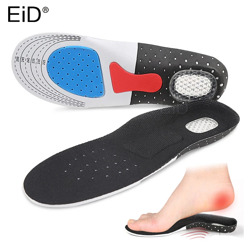 EiD Sport-plantillas de Gel de silicona para hombre y mujer, almohadilla ortopédica para pies, masaje, absorción de impacto, soporte para arco