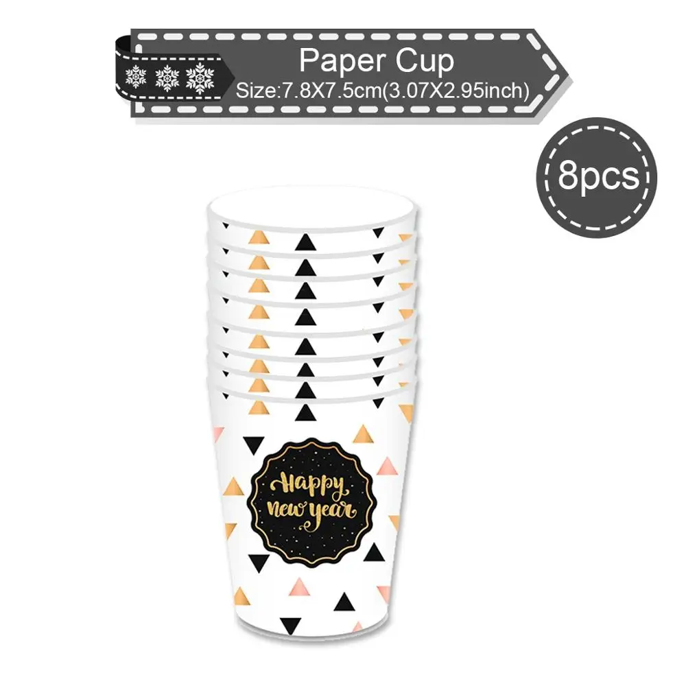 Paper Cup 8pcs Новогодняя фоторамка из фольги с воздушным шаром рождественские украшения для дома рождественские украшения Noel Navidad рождественские украшения - Цвет: Paper Cup 8pcs