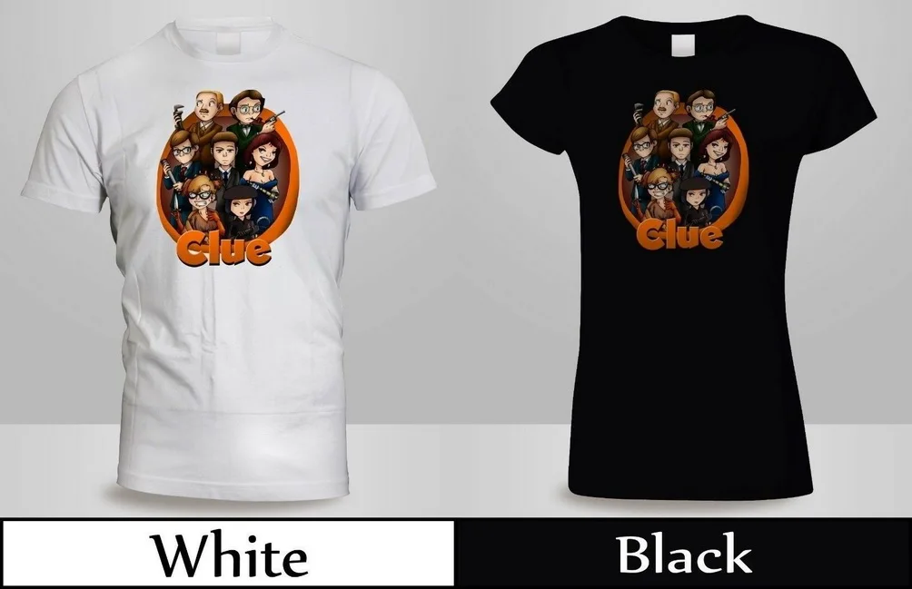 New Clue Movie T-Shirt Men'Swomen'S Black&ampWhite Shirt 3 Loose Size Top Ajax Tee | Мужская одежда