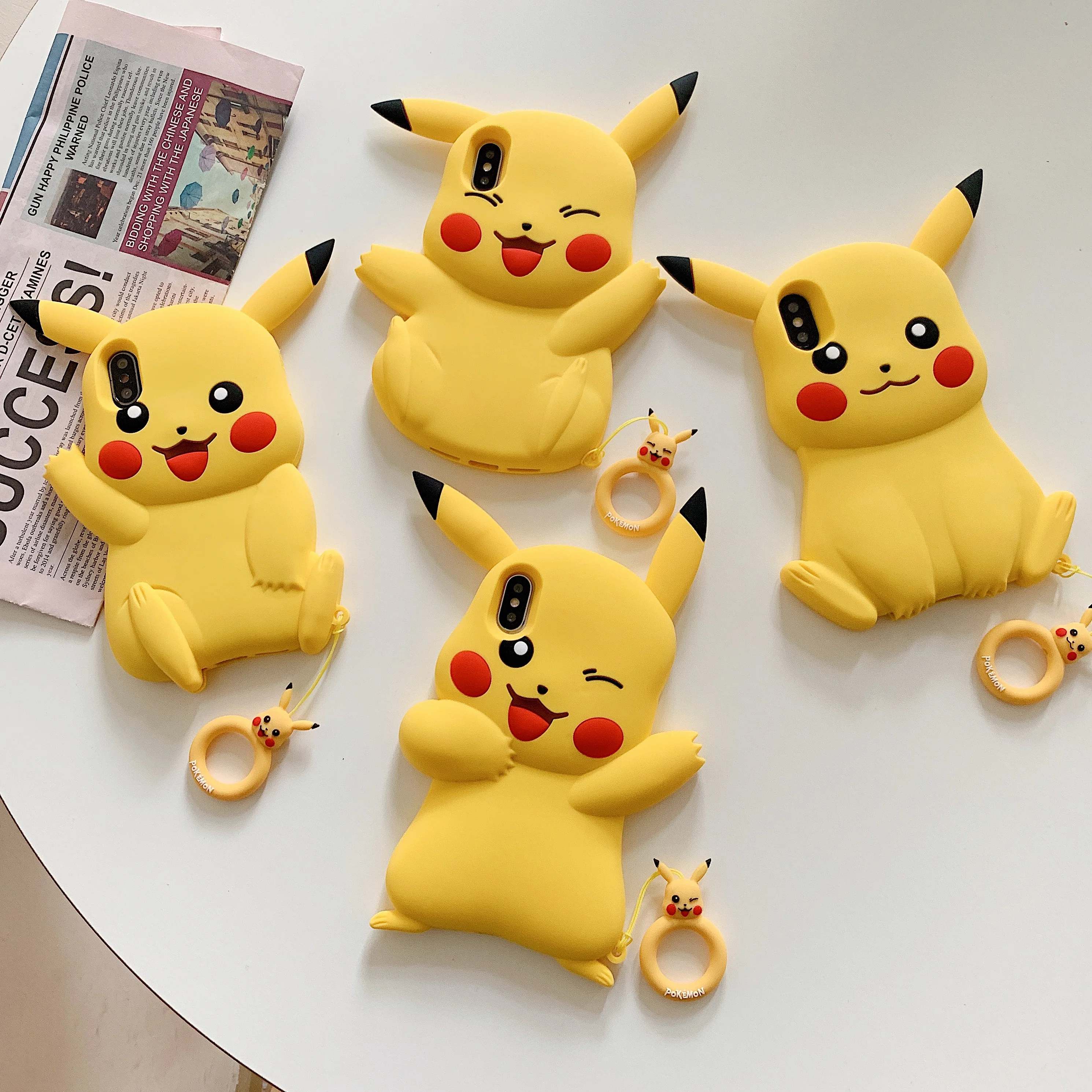 Стиль аниме мультфильм 3D Монстры Покемон Пикачу милый силиконовый чехол-накладка для iPhone 11 Pro MAX XR X XS 6 8 7plus