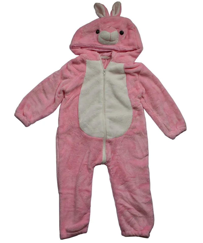 Мягкий фланелевый Детский комбинезон DOUBCHOW в стиле унисекс милый розовый Банни