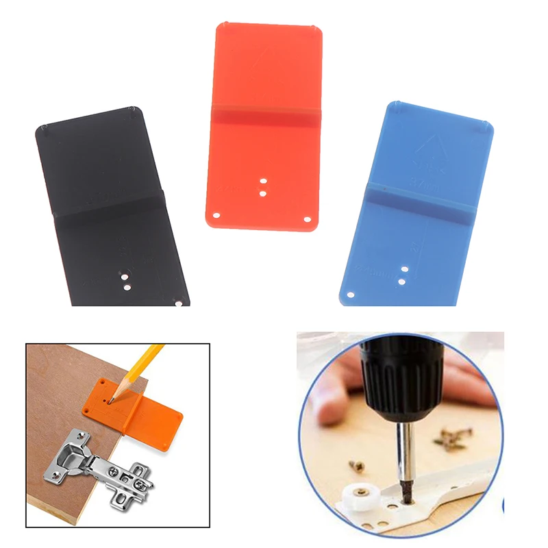 

1Pc Hinge Hole Drilling Guide Locator Hole Opener Template Door Tools For Woodworking 35mm 40mm