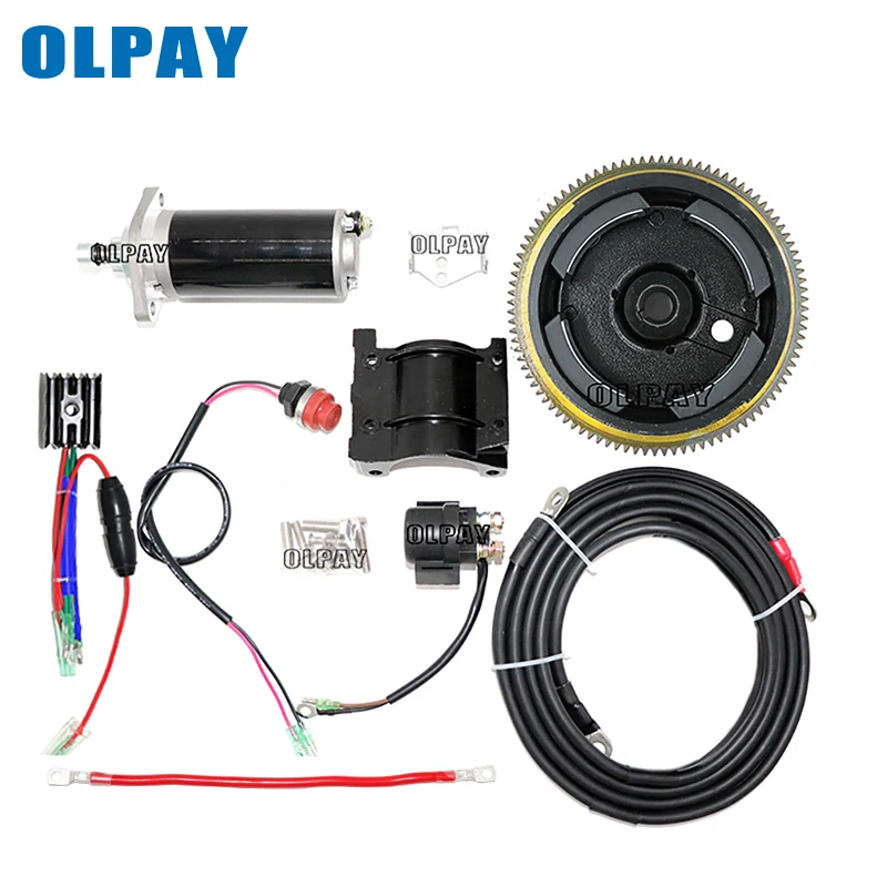 Подвесной лодочный мотор сзади управление менять на электрическим стартером