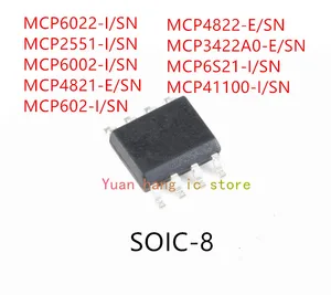 10PCS MCP6022-I/SN MCP2551-I/SN MCP6002-I/SN MCP4821-E/SN MCP602-I/SN MCP4822-E/SN MCP3422A0-E/SN MCP6S21-I/SN MCP41100-I/SN IC