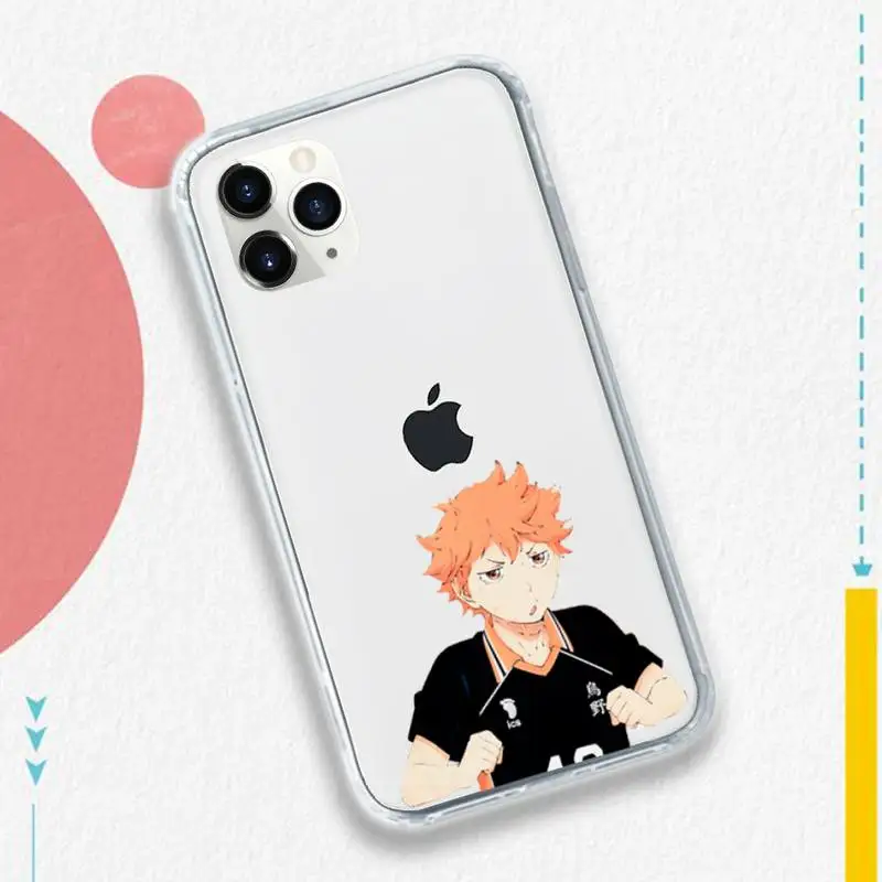 

Anime Hinata Shoyo Haikyuu volleyball Phone Case Transparent soft For iphone 5 5s 5c se 6 6s 7 8 11 12 plus mini x xs xr pro max