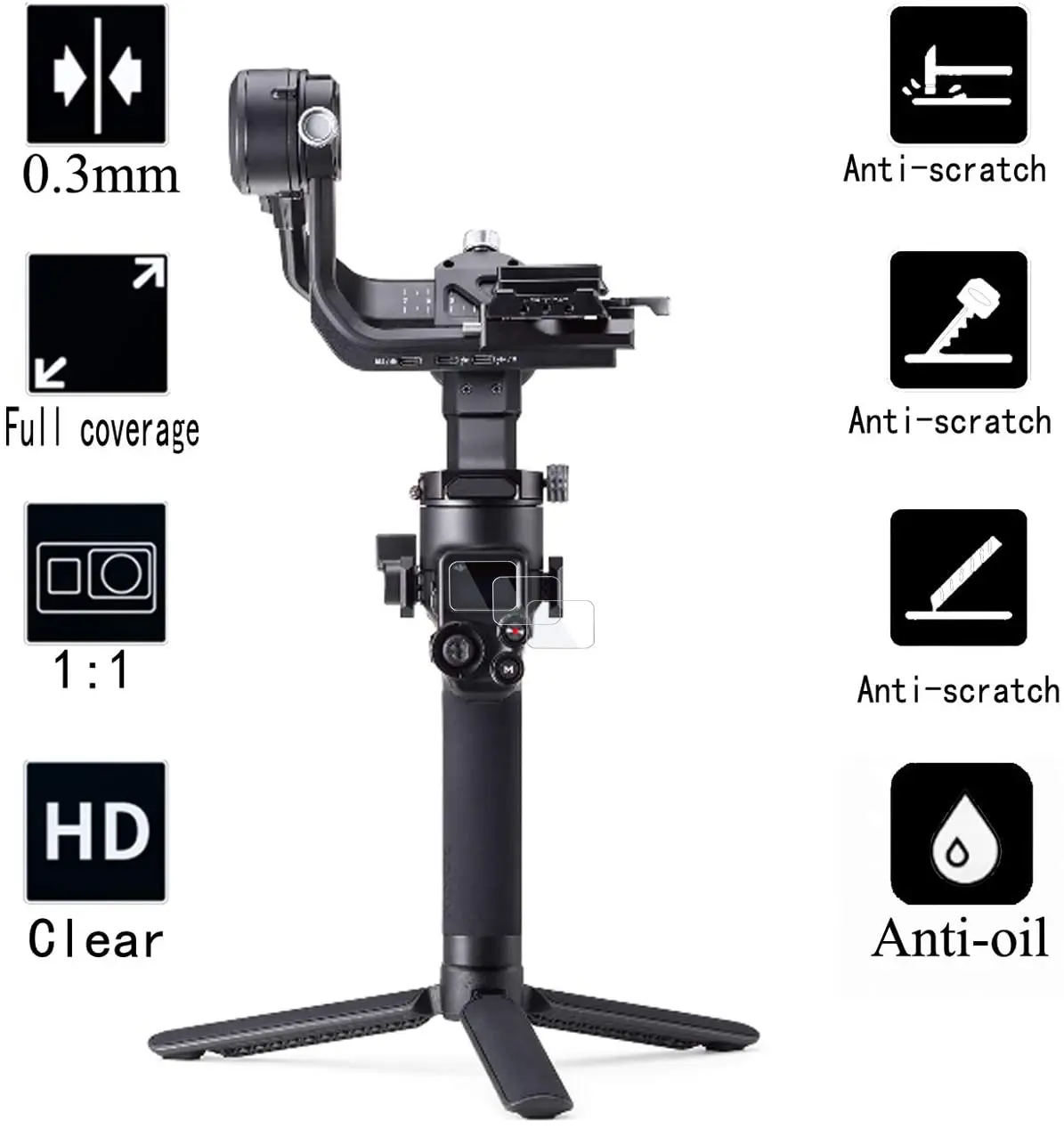 Фото Защитная пленка для экрана из закаленного стекла для DJI RS 2 RS2 Ronin-S2/RSC 2 RSC2 Ronin-SC2 №5