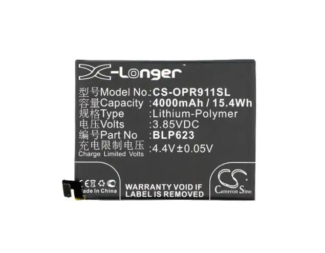 

cameron sino 4000mah battery for OPPO CPH1611 CPH1613 F3 Plus Black Edition Dual SIM TD-LTE Dual SIM TD-LTE R9 Plustm BLP623