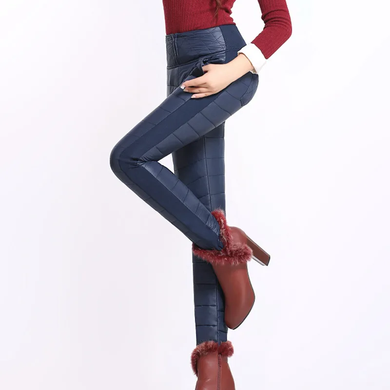 Брюки женские зимние утепленные эластичные с высокой талией 5XL 6XL | Женская одежда