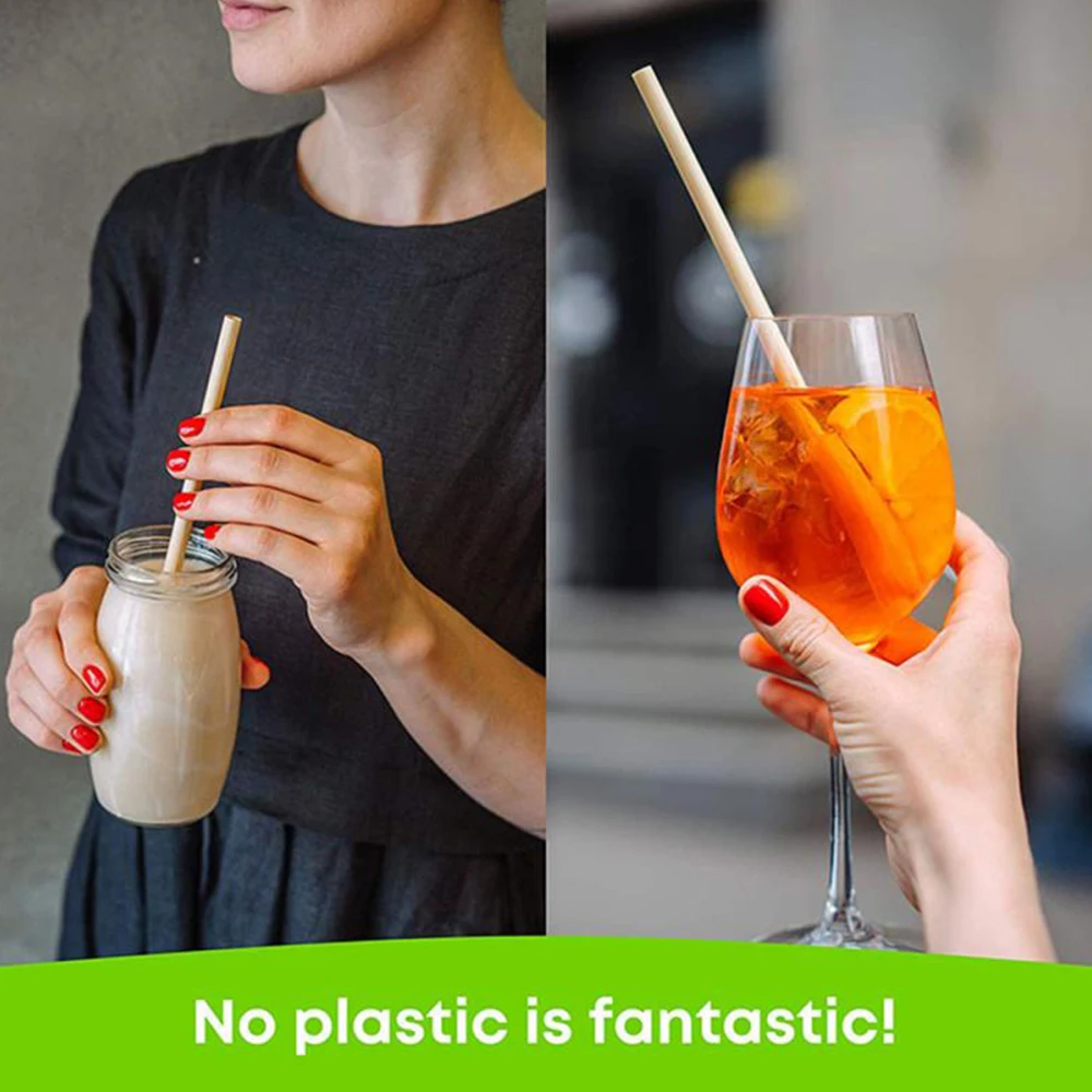 100 шт. портативные биоразлагаемые трубочки для напитков | Дом и сад