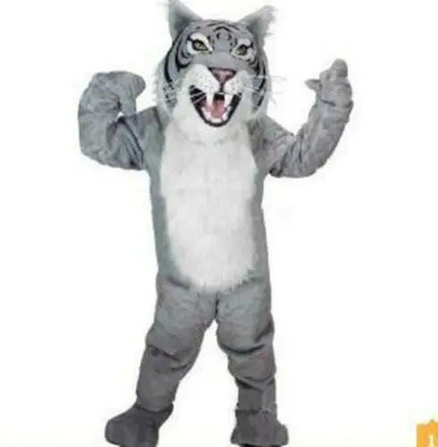 Хэллоуин вечерние Wildcat Cub Тигр Fursuit пушистый талисман костюмы для костюмированной