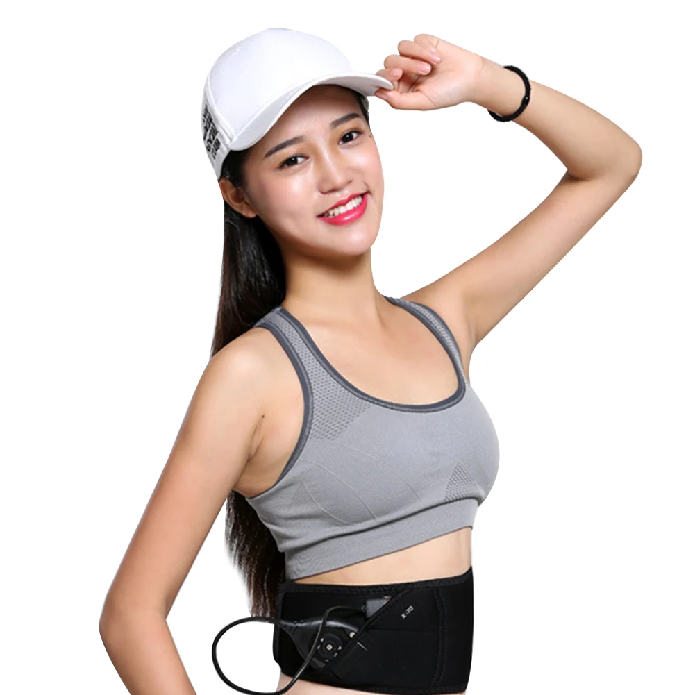 Съемный регулируемый режим талии обертывание EMS электрическая вибрация черный