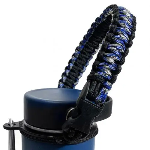 Royal Blue Бутылка воды безопасности кольцо ремень веревка ручка Перевозчик Для гидро колба широкий рот шик - Цвет: Royal Blue