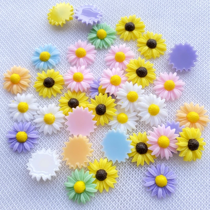 30 шт. полимерная Милая Мини-Хризантема Flatback фигурная фигурка орнамент