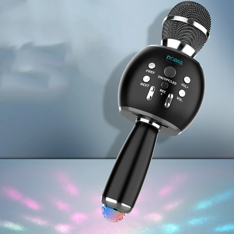 

DS888 Bluetooth Karaoke Microphone Wireless Professional Speaker Handheld Player Voice Record Music Mic