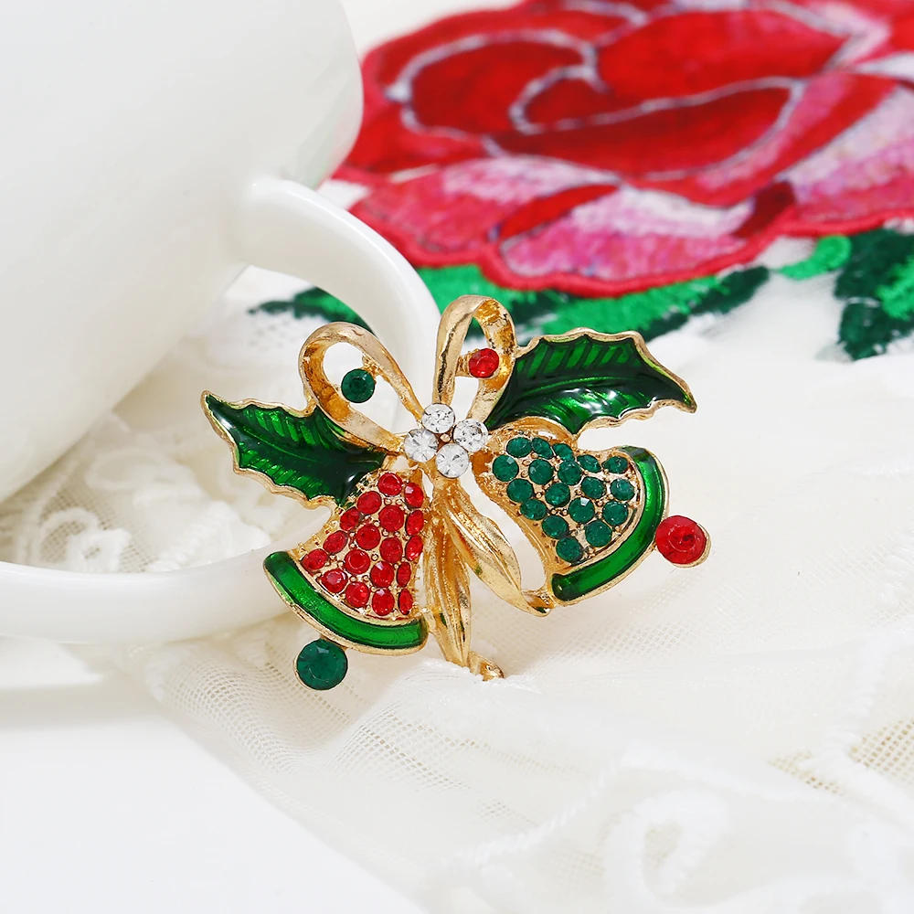 Хрустальная Рождественская красочная брошь булавки мужской значок Прекрасный