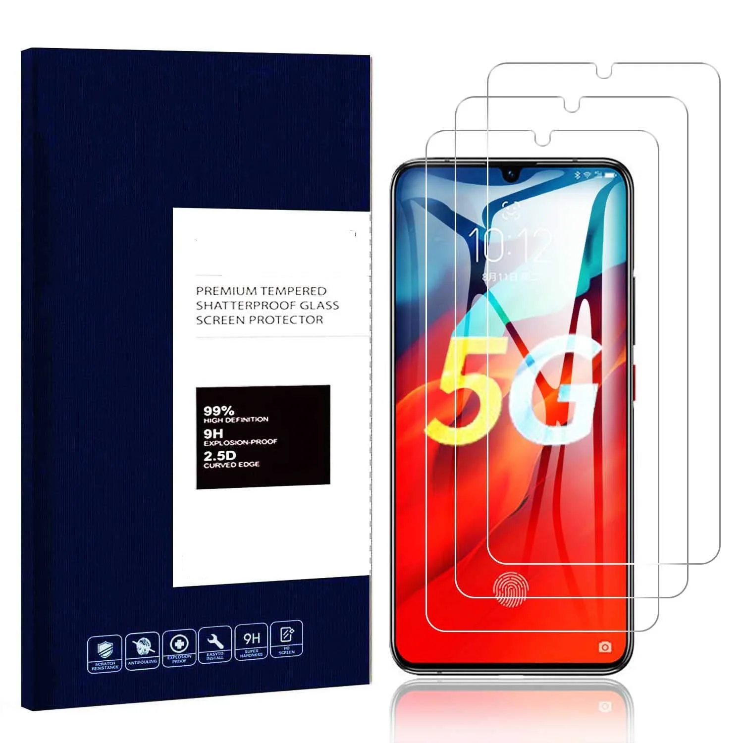 Закаленное стекло 9H 2.5D для Lenovo Z6 PRO Взрывозащищенная защитная пленка экрана