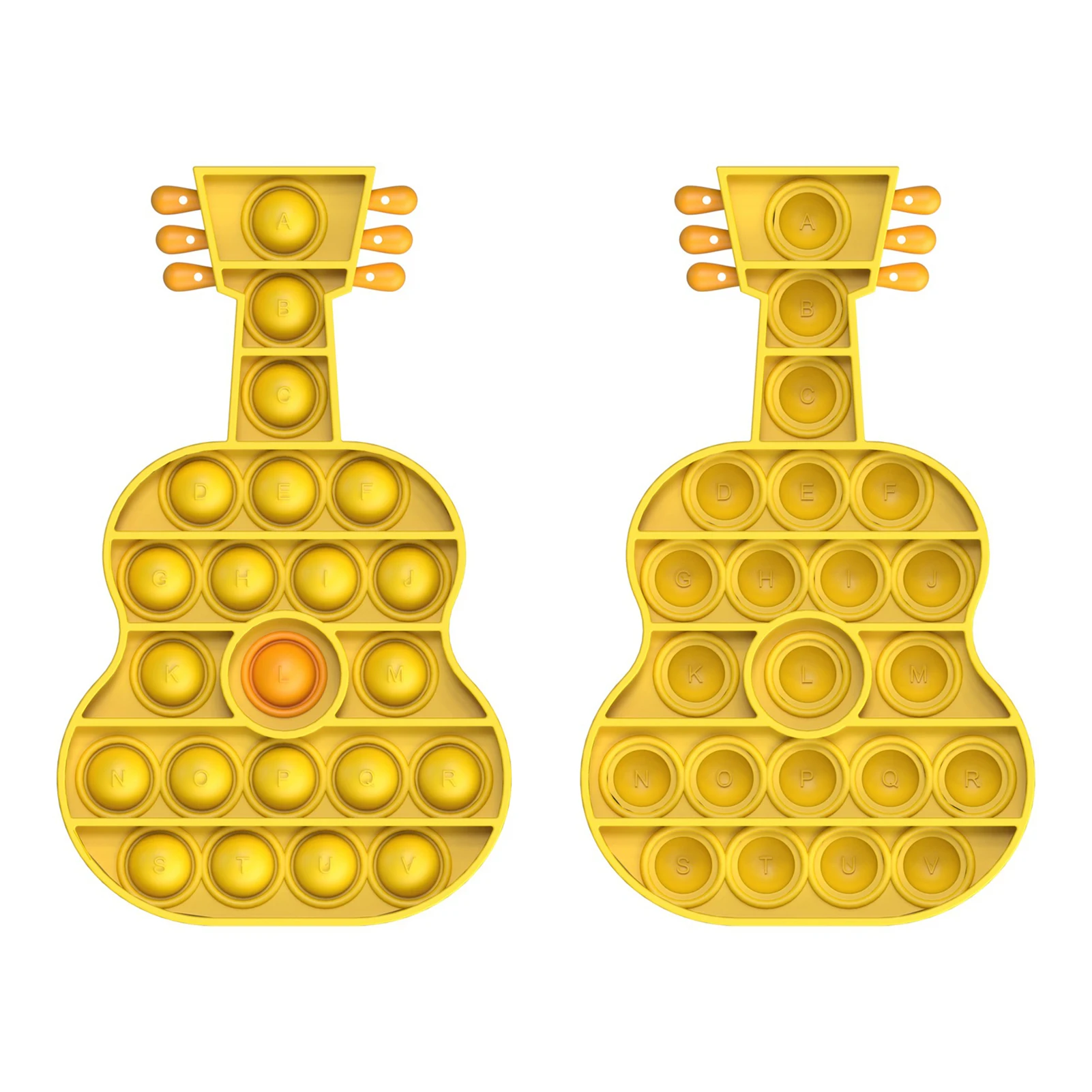 

Push Bubble Fidget Sensory Toys Autism Special Needs Stress Reliever Novel Guitar Shape Hand Push Fidgets Toy Simple Dimple