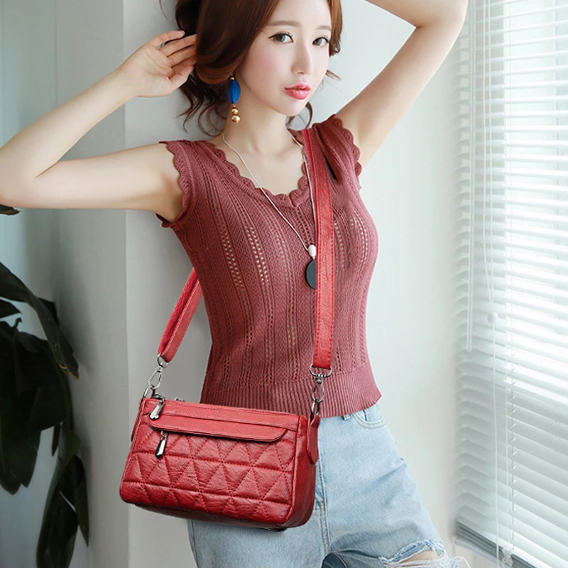 YOUSE Vintage Soft PU Leather Women Shoulder Bags Luxury Designer Handbags Small Crossbody Bags for Women 2021 Messenger Bag