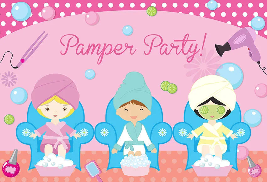 

Avezano SPA Party Pamper Banner Backgrounds Photographic Photophone Girl Women Decoration Photography Backdrops For Photo Studio