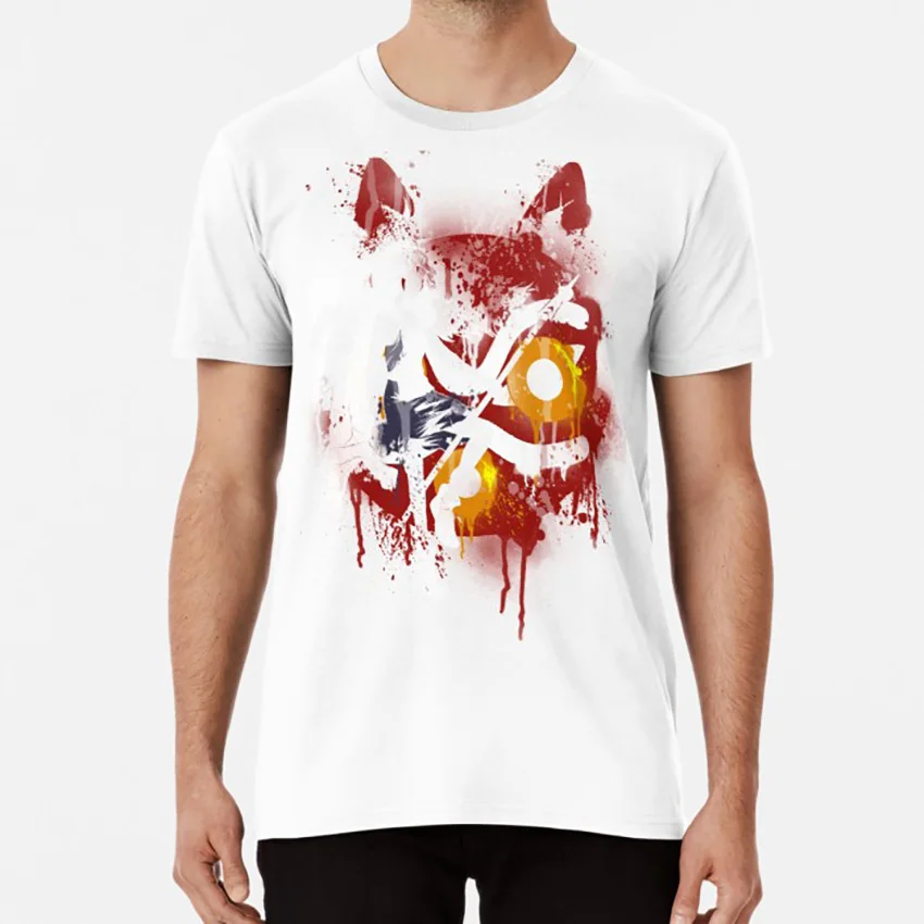 Mononoke Граффити футболка принцесса mononoke hime studio аниме Ghibli Миядзаки лес Кодама