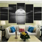 Модульная картина 5 шт. принты Восход черно-белые Стиль Плакаты современный номер домашнего декора модульная фотографии украшения картина