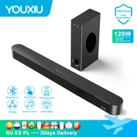 120w bluetooth soundbar with subwoofer bluetooth speaker for tv bass 3d stereo surround sound for home theater sound box