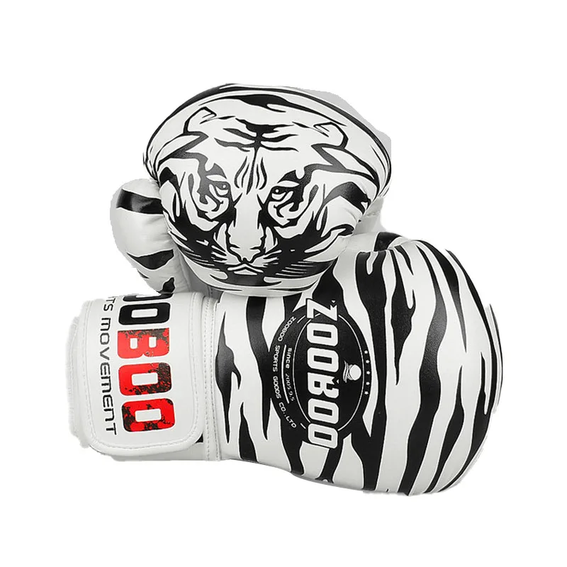 Boxing Gloves Professional Tiger Mesh Breathable PU Leather Flame Gloves Sanda Boxe Thai Glove Box Mma guantes de boxeo