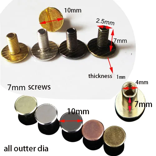 10x8mm Винты с зажимом DIY, винты ручной работы. Винтовка цвет - Цвет: 10x8mm
