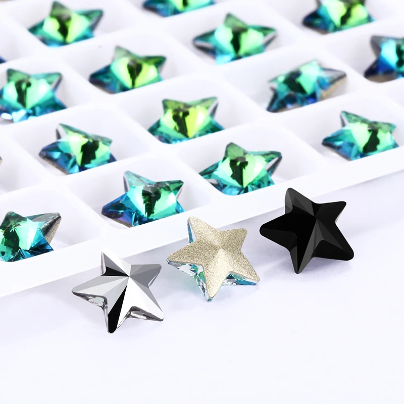 Свободные Стразы в форме звезды для одежды причудливые камни стразы K9 со