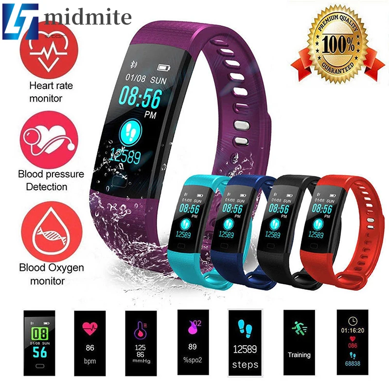 Смарт-часы Y5 спортивные фитнес-часы фитнес-трекер браслет кровяного давления IP67