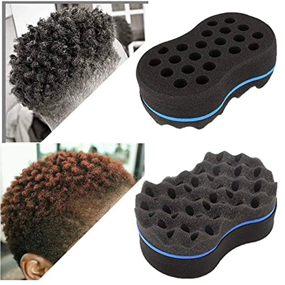 

2Pcs Oval Double Sides Magic Twist Hair Brush Sponge Wave Hair Twist Braiders Dreads Twisting Locks Dreadlocks Curl Brush Tool