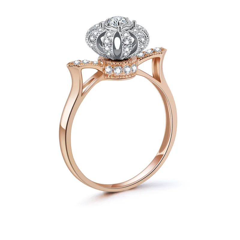 Женское кольцо из розового золота 14 к 1 5 карата ювелирное изделие с бриллиантами