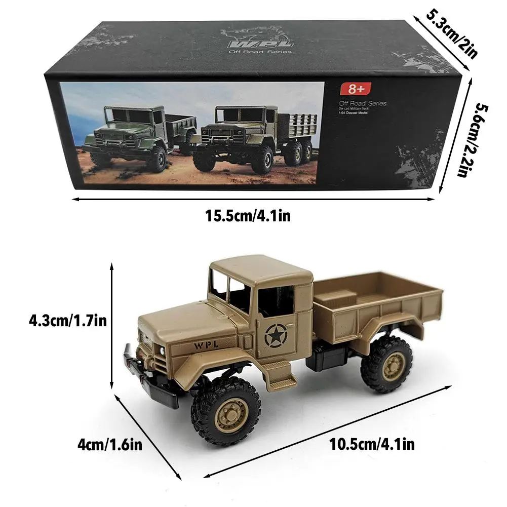 

1:64 Alloy Pull Back Military Vehicle Model High Simulation Military Truck Toy Metal Diecasts Toy Vehicle For Kids