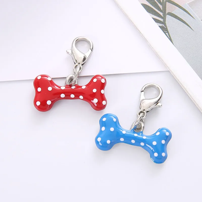 New Fashion Jewelry Red Pink Bone Collar Pendant Necklace Cute Decorated Pet Dog Tag Accessory | Дом и сад