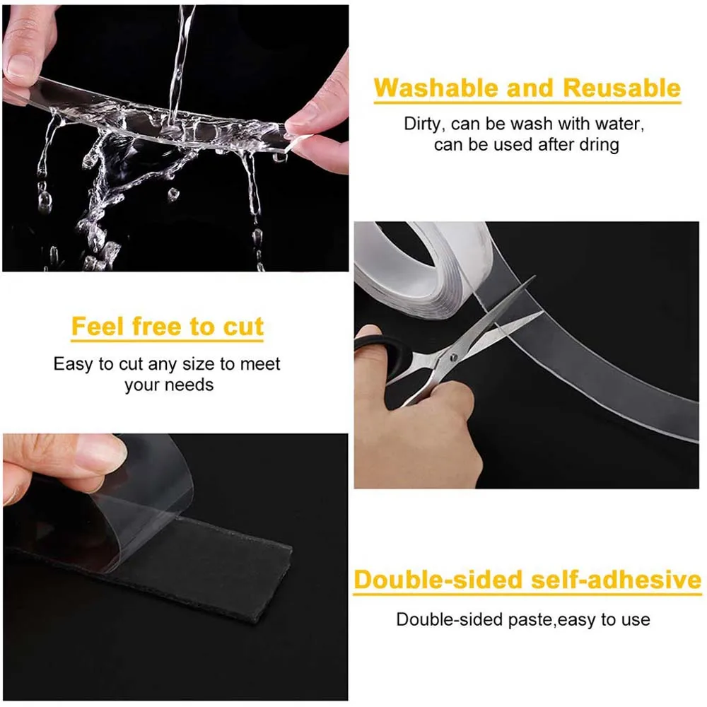 Многоразовая двусторонняя клейкая лента 1/2/3/5 м|Лента| |